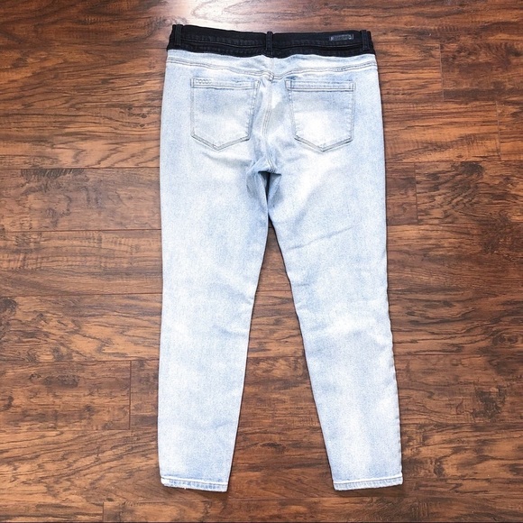 Blank NYC • The Great Jones two tone skinny jeans high rise Aquarius wash black - Picture 10 of 12